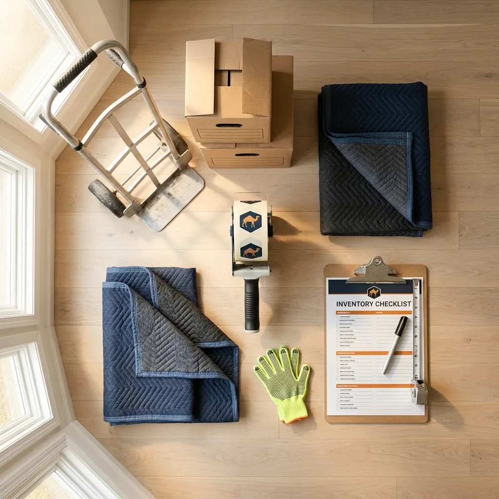 Professional moving supplies and packing materials layout for Paw Paw residential relocations
