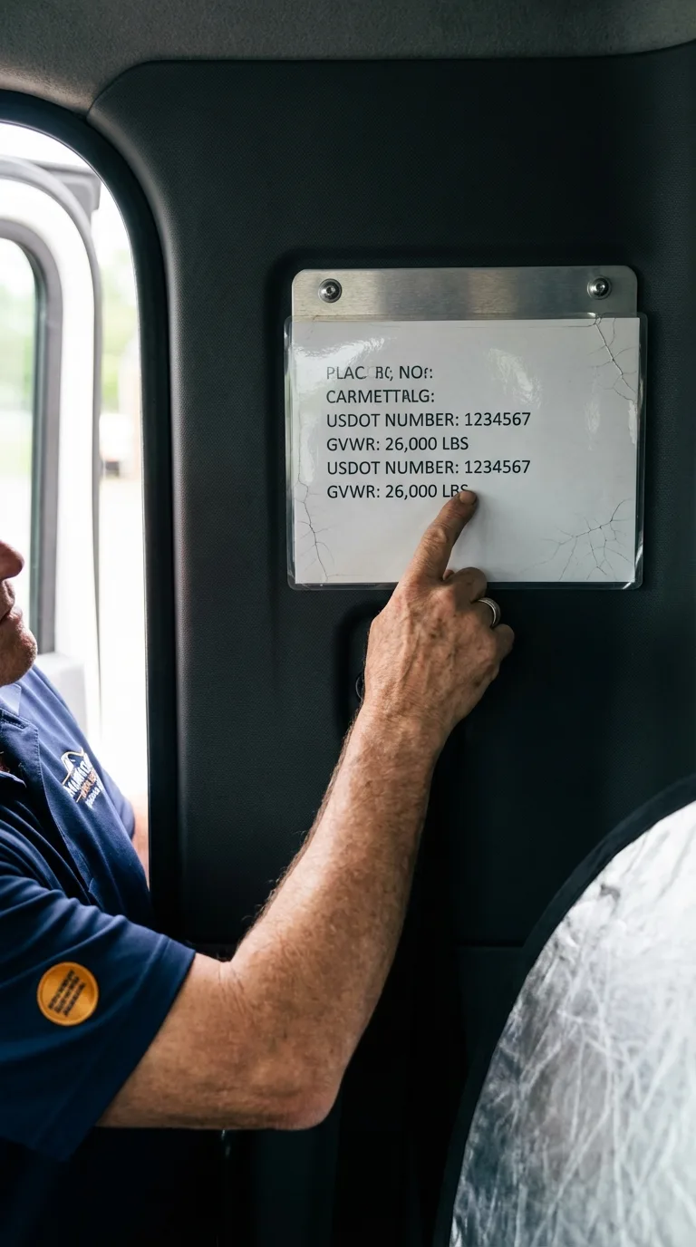 USDOT licensing placard verification in Paw Paw